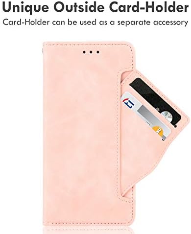 Hakerska Galaxy Z Fold 2 5G futrola, Galaxy Z Fold 2 torbica za novčanik, sklopiva futrola za klasični kožni novčanik sa slotovima za držač kreditne kartice preklopna torbica za Samsung Galaxy ZFold2 5G - （Pink）