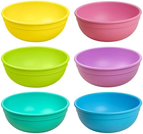 Re Play 6pk 20 oz. Zdjele za laku djecu & porodična večera u žutoj, krečnoj, ružičastoj, ljubičastoj, Aqua & amp; Nebesko plavoj boji-proizvedeno