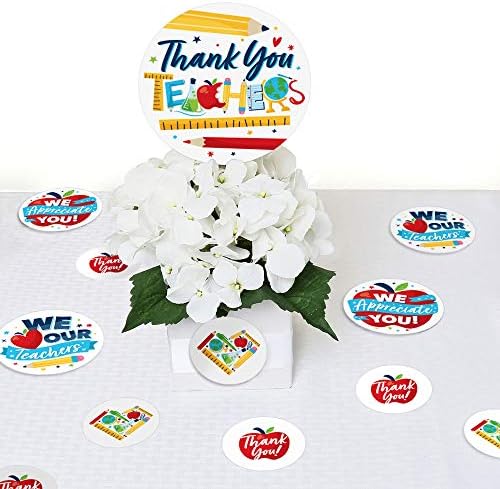 Velika tačka sreće Hvala učiteljima-džinovski krug konfeta za poštovanje učitelja-ukrasi za zabave-veliki konfeti 27 posjeta