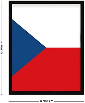 Češka zastava Crni stol, 1-paket, uramljeni, 16x20in isporučen iz SAD-a