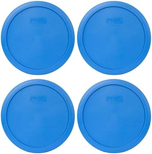 Pyrex 7402-PC 6/7 Cup Marine Blue okrugli plastični poklopac za čuvanje hrane, proizveden u SAD-u-2 Pakovanje