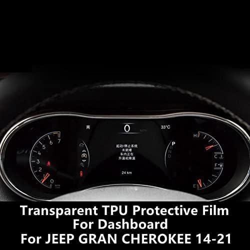 Jinqiute nadzorna ploča prozirna TPU zaštitni film Anti-opratni popravak filma Refit, za Jeep Gran Cherokee 14-21