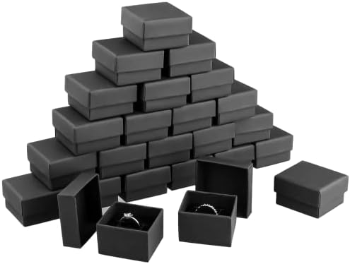 Outgeek 24kom nakit poklon kutije, male poklon kutije sa pjenastim umetkom naušnica zaštitnik slučaj nakit Kraft Pakovanje kutija