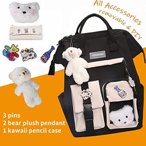 Lieei Kawaii ruksak sa Kawaii iglom i priborom za medvjede slatka torba za laptop Bookbag ruksak Školska torba za školske djevojčice