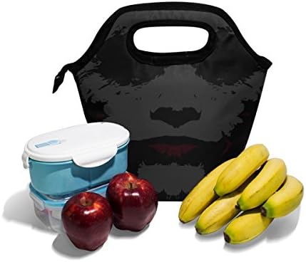 Vipsk torba za ručak Crna klaun kutija za ručak, vodootporna torbica za piknik na otvorenom torbica za ručak torbe sa patentnim zatvaračem,