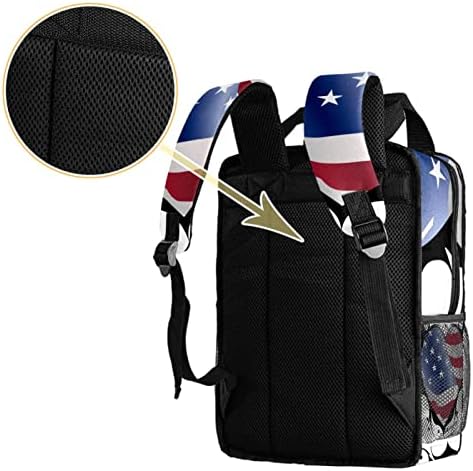 Tbouobt putni ruksak lagani laptop Ležerni ruksak za žene Muškarci, Heart Američka zastava