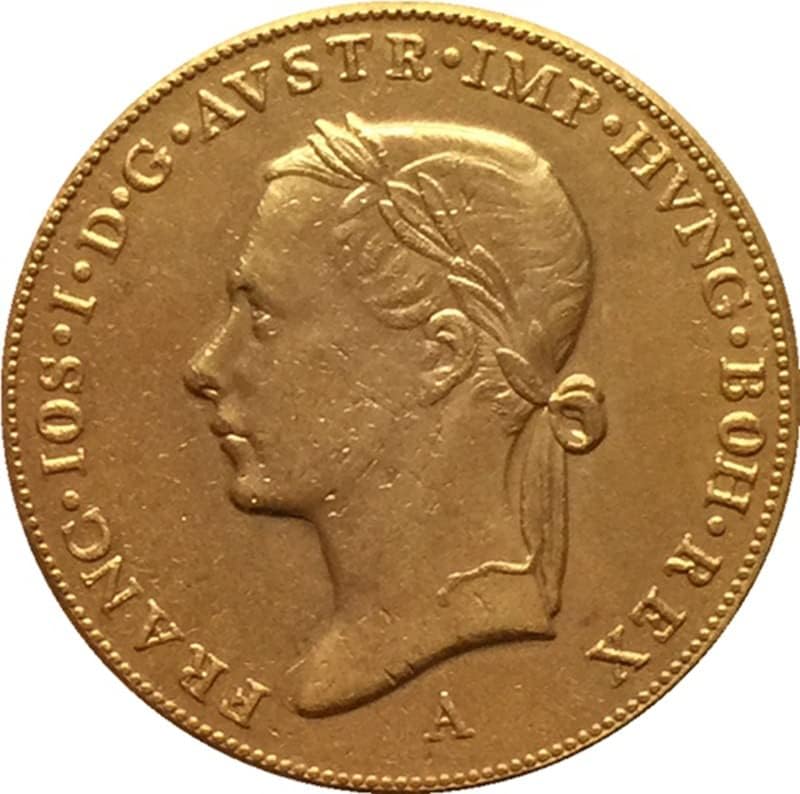 1848. austrijski kovanice Coins Gold pozlaćeni antikni kovanica kovanica za obrtna kolekcija može puhati