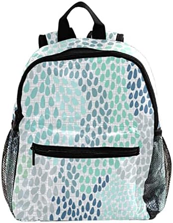 VBFOFBV ruksak za ženske pantalonske bakfa za laptop Travel Casual torba, moderna apstraktna raindrop polka točkice plava zelena