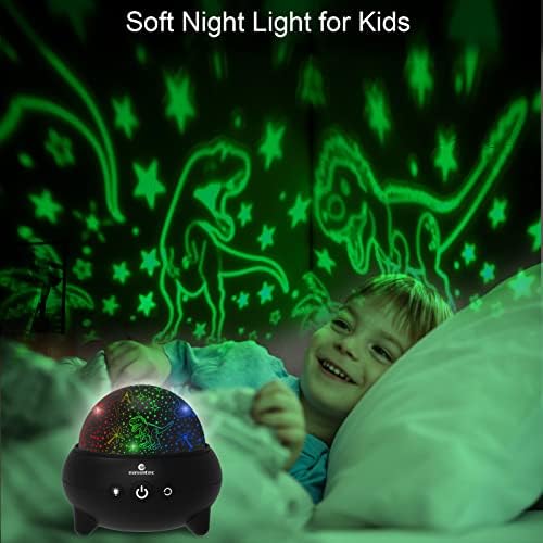 Easuntec igračke za dinosauruse, igračke za dinosauruse za djecu 3-5, igračke za 4 5 6 8 godina dječake, Dinosaur Star projektor noćna svjetla za dječiju sobu,rotirajuća za 360 stepeni 9 šarena svjetla Podesiva & nbsp;Svjetlina