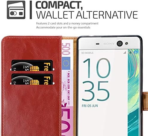 Cadorabo futrola za knjige kompatibilna sa Sony Xperia XA Ultra u vinskom crvenom-sa magnetnim zatvaračem, funkcijom postolja i utorom za kartice-novčanik Etui Cover torbica PU Leather Flip