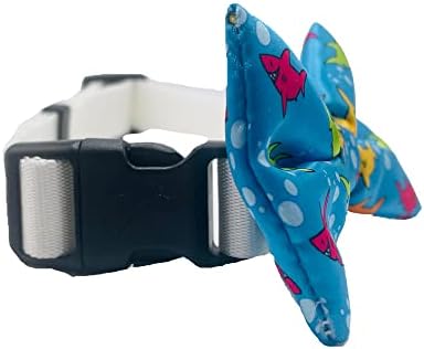 Cutie kravate za pse kravate morske pse - 2 x 4 vrhunske veze za pse - fantastična maja za pse s klizanjem preko elastičnih opsega