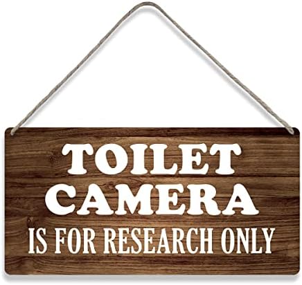 Zemlja stila Zidna umjetnost Seoska kućica WC kamera je za istraživanje Samo drveni znakovi rustikalni viseći zidni plak Humor kupaonica