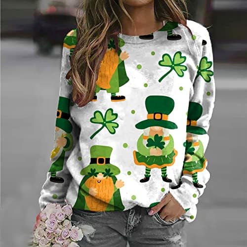 St Patricks Dan majica Wone Plus Veličina opruge Grafički tees Comfy CrewNeck Dukseri Slatka kawaii odjeća Y2K vrhovi bluza