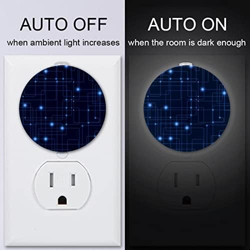 2 paket Plug-in Nightlight LED noćno svjetlo sa senzorom sumraka do zore za dječiju sobu, rasadnik, kuhinju, hodnik tamnoplava tehnološka