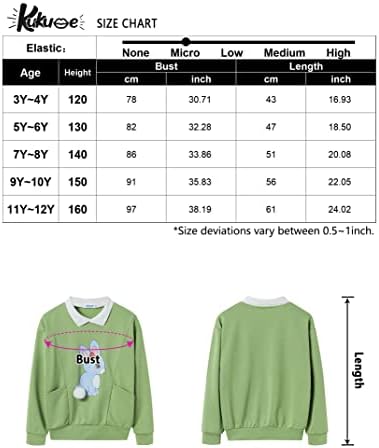 Kukume Girls Tinejdžeri prevelike odjeću s dugim rukavima Topershirts kaweii pulover dukseve sa džepom