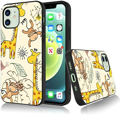 BCOV iPhone 13 Pro CASE, slatka Giraffe Monkey Shopoot otporna na mekani silikonski zaštitni poklopac za iPhone 13 Pro