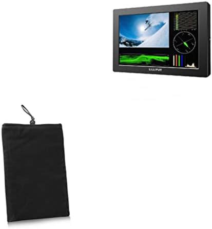 Boxwave Case kompatibilan sa Lilliput Q7 - baršunastom torbicom, meka velur tkanine torba sa crnkama za Lilliput Q7 - Jet Black