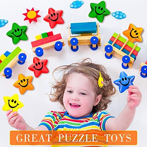 45 komada zvijezda osmijeh na stresu Stresne kuglice mini zvjezdane pjene kuglice smiješnim igračkim igračkim igračima za reljefne