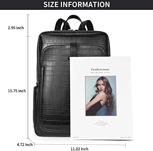 Telena kožni ruksak za laptop za žene 15,6 inčni računarski ruksak za ruksak na košulji sa kolicima
