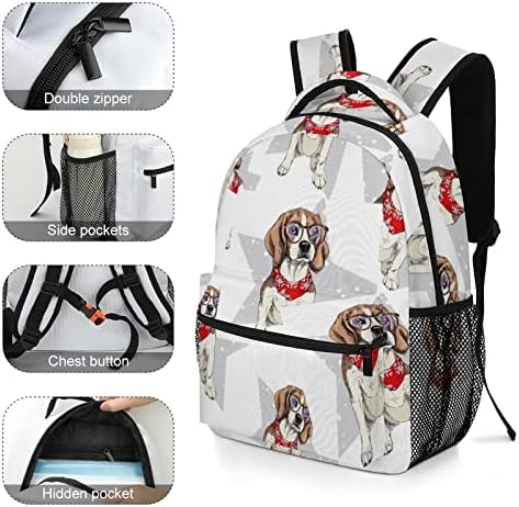 Beagle pseća zvijezda Slatki ruksaci za laptop Travel Daypacks Unisex Modna torba na rame