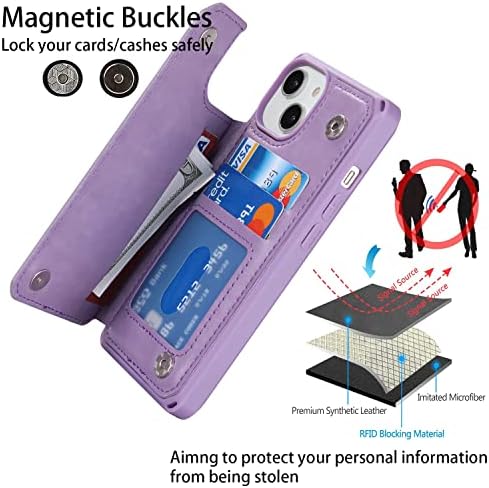 Cavor za iPhone 14 futrolu sa držačem kartice,futrolu za novčanik sa držačima kreditne kartice za Iphone14 futrolu za telefon, futrolu
