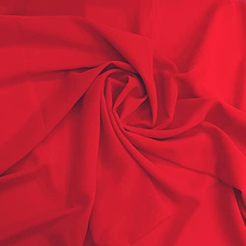 Šifonska tkanina za vjenčanicu & svadbena dekoracija Crvena 3yards
