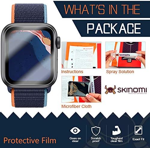 Skinomi zaštitnik ekrana kompatibilan sa Apple Watch Series 6 Clear TechSkin TPU Anti-Bubble HD filmom