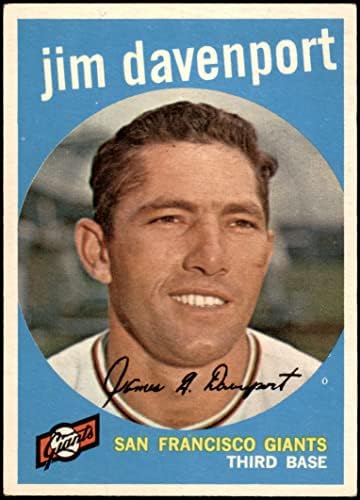 1959 Topps 198 Jim Davenport San Francisco Giants Ex + Giants