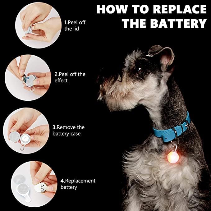 LED ovratnik za pse lagano za pse oznaka za pse za ogrlica za pse za ogrlice za pse povodac za pse za noćne svjetla za noć za noć hodanje i kampiranje