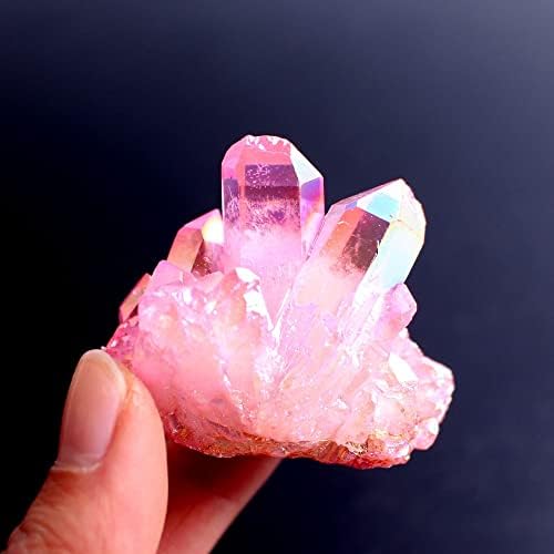 Laaadid XN216 1pc Novi ružičasti elektroplatirani vug Kristalni kvarcni uzorak elektroplata kristalnih klastera ukras poklon ljekovit prirodni