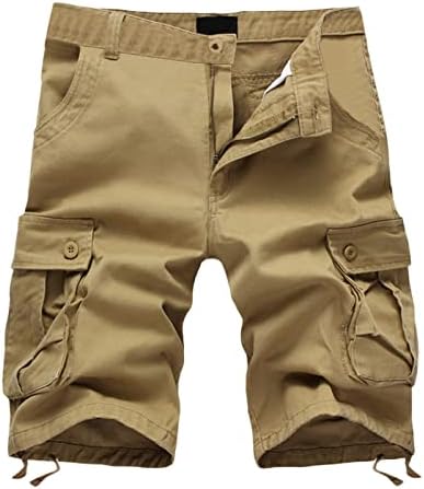 Teretne kratke hlače za muškarce plus veličine Solid Boja Multi-džepovi opuštene ljetne trendy casual plaže kratke hlače