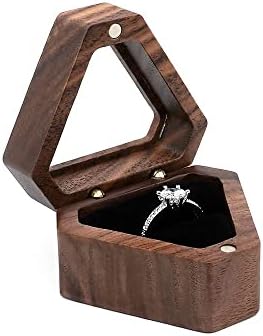 Andy's Orchids Wood Lover ring Box, baršunasti Meki držač enterijera, nakit ručno izrađena Drvena kutija za prezentacije nakit naušnice