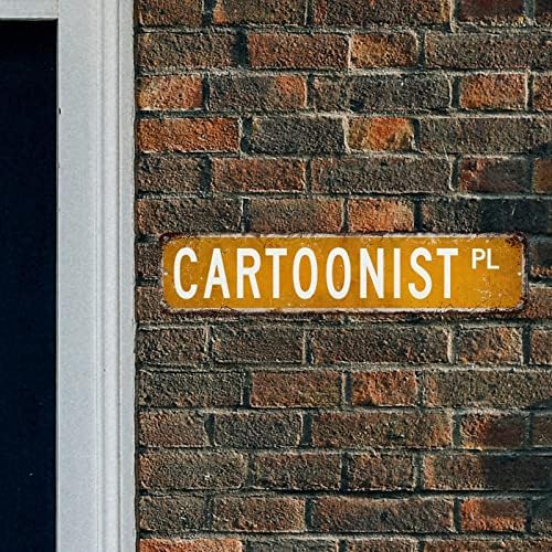 Kartionist Vintage Metal zidni dekor Poklon za karikaturist Farmhouse Signals Profes Street Sign Viseći Novost Potpiši seoski kuća
