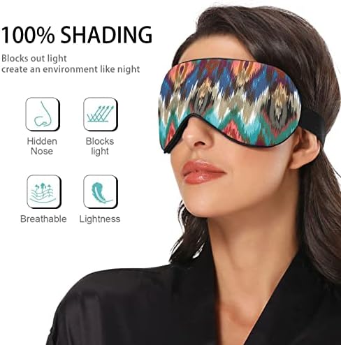 Šareni ripple uzorak prozračne maske za spavanje, hladno osjećati poklopac za spavanje očiju za ljetni odmor, elastično oblikovano
