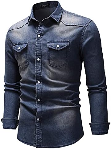 Beuu traper lagane jakne majice za mens, 2021. modni pad retro brzo dugme niz ležerne majice sa džepovima