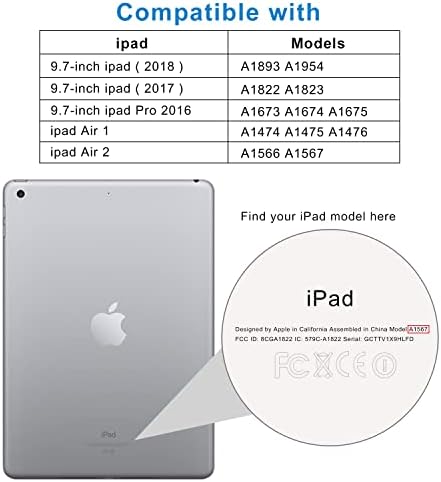 OMOTON [3 pakovanje] Zaštita ekrana za iPad 6. generacije, Zaštita ekrana od kaljenog stakla kompatibilna sa Apple iPad 5. generacije