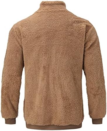 XXBR muške šerpe fleece pulover duksericke ovratnik ovratnik zimski aztec geometrijski patentni zatvarač s toplim džemper