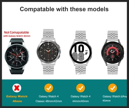 Wolait kompatibilan sa Samsung Galaxy Watch 5 Band Pro 45mm, Samsung Galaxy Watch 5/4 trake 44mm 40mm, Galaxy Watch 4 Classic Band