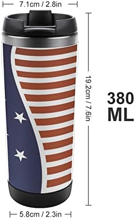 Amerika zastava od nehrđajućeg čelika za boce za vodu izolirana vakuumski kup putovanja