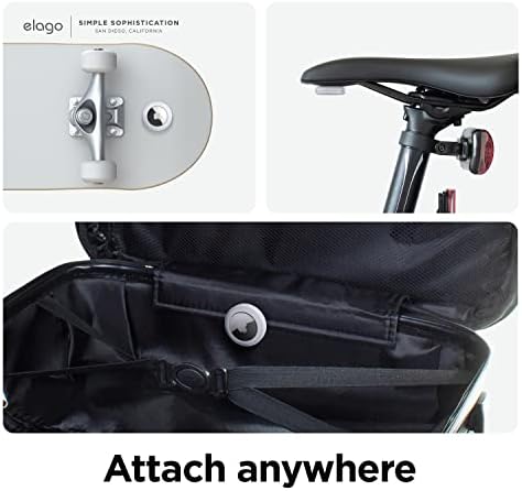 Elago silikonski jastuk kompatibilan sa Apple AirTag držačem s ljepljivim naljepnicama - tračnici zapisa, psi, bicikli, torbe, ruksaci