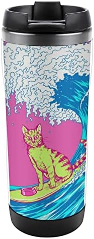Surf Podizanje mačaka Putničke kave sa poklopcem izoliranim čašama od nehrđajućeg čelika dvostruka boca sa zidnom vodom