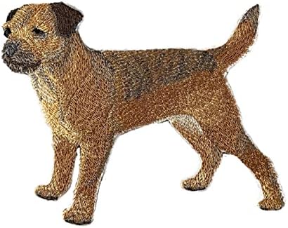 Nevjerojatni poprilični portreti za pse [granični terijer] Vezerovo željezo na / sew flaster [5 x 4,5] [izrađeno u SAD-u]