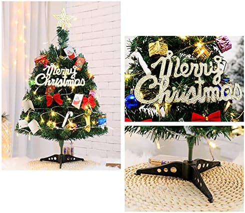 Stoltop božićno drvce 23.6 '' Xmas Tree Umjetni mini tablet božićno drvce sa svjetlima ukrasima za božićne ukrase, kućni dekor, blagovaonica,