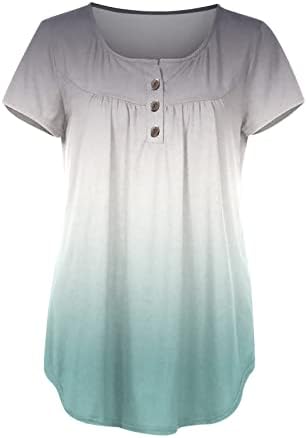 AKOLLSPPNSY radni vrhovi za žene 2023 majice kratkih rukava s kratkim rukavima Radni plus bluze za žene plus veličinu