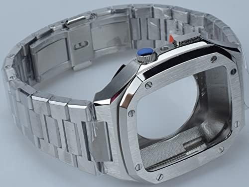 Maalya DIY modifikacijski komplet za Apple Watch 8 7 41mm 45mm futrola od nehrđajućeg čelika za iWatch seriju 6 SE 5 4 40mm 44mm gumeni