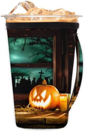 Halloween bundeve lanter 20 ledeni rukav za piće s ručkom neoprenske čaše za sode, latte, čaj, pića, pivo