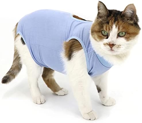Tijelo za oporavak Qiyadin CAT, mačji hirurški omota za trbušnu ranu ili kožnu bolest, mačka za mačke za mačke nakon operacije, tužbu