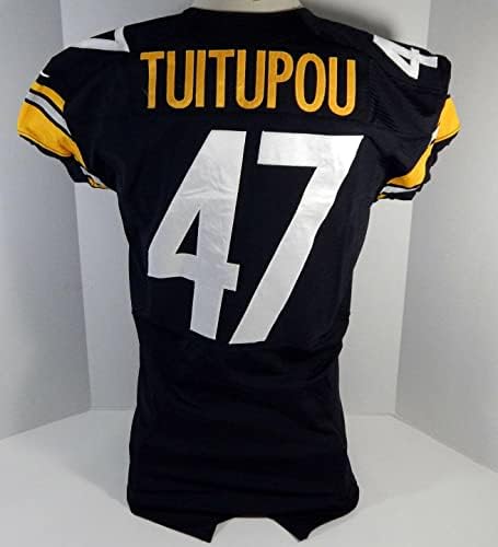 2013 Pittsburgh Steelers Peter Tuitupou 47 Igra izdana Black Jersey 46 DP21196 - Neintred NFL igra rabljeni dresovi
