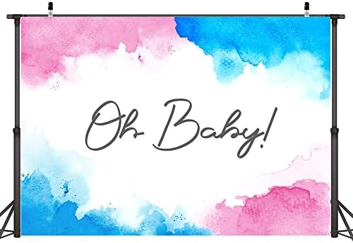 Ticuenicoa 7×5ft Oh Baby pol otkrivaju pozadina dječaka ili djevojčica Baby tuš Party banner dekoracije Pink ili plavi oblaci akvarel