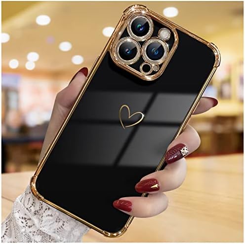 ICREEFUN za iPhone 14 Pro Max Case, Slatka ljubavna ploča za žene Luksuzni telefon za žene djevojke, puna zaštita fotoaparata i podignuti
